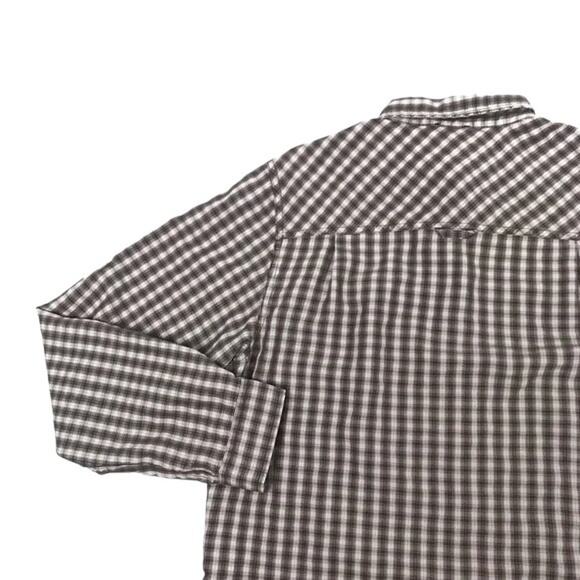 The North Face Brown & Red Plaid Button Down Long Sleeve Shirt Men's Medium - Picture 7 of 8